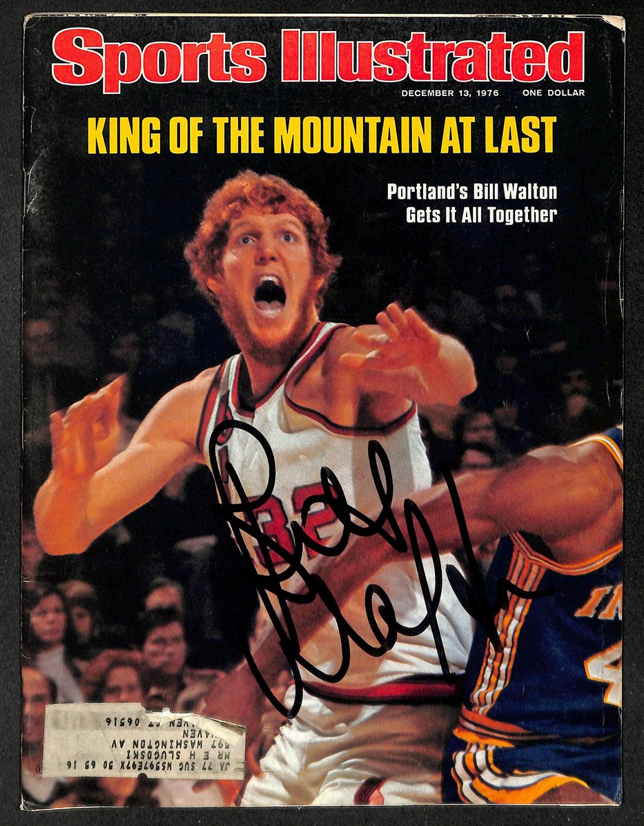 Bill Walton HOF Signed/Auto 1976 Sports Illustrated Trailblazers JSA 214641