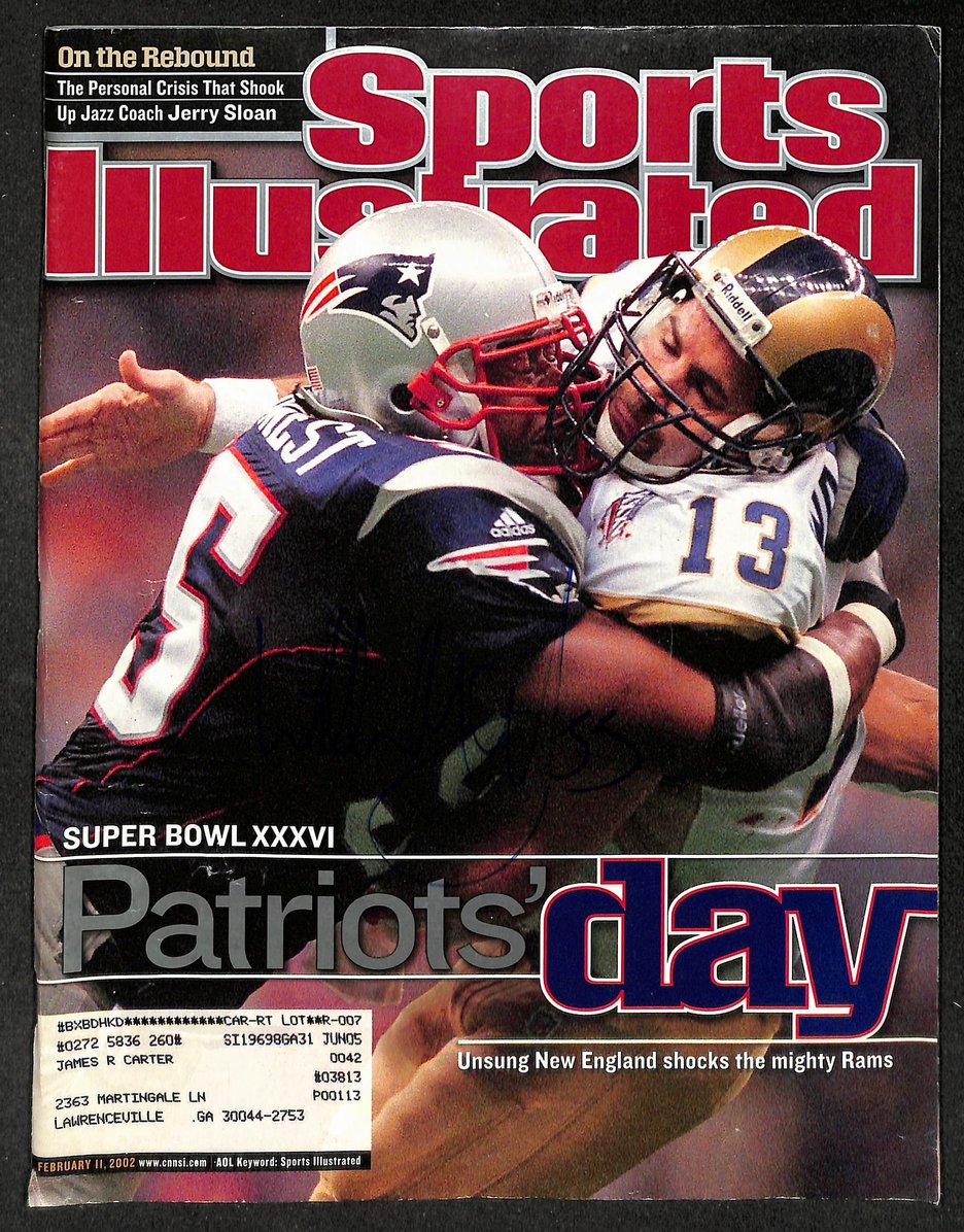 Willie McGinest HOF Signed/Auto 2002 Sports Illustrated Patriots JSA 214645