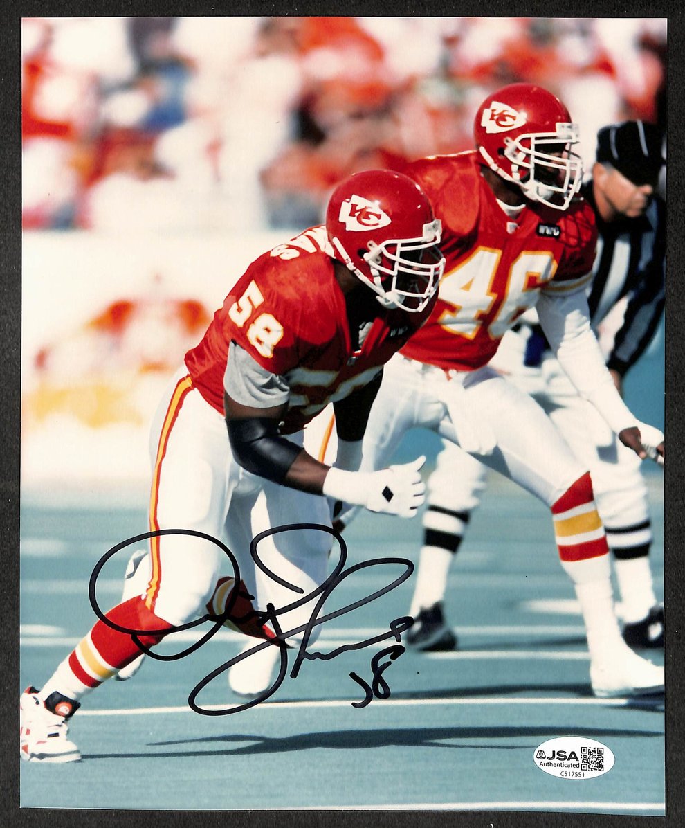 Derrick Thomas HOF Signed/Autographed 8x10 Photo Kansas City Chiefs JSA 214452