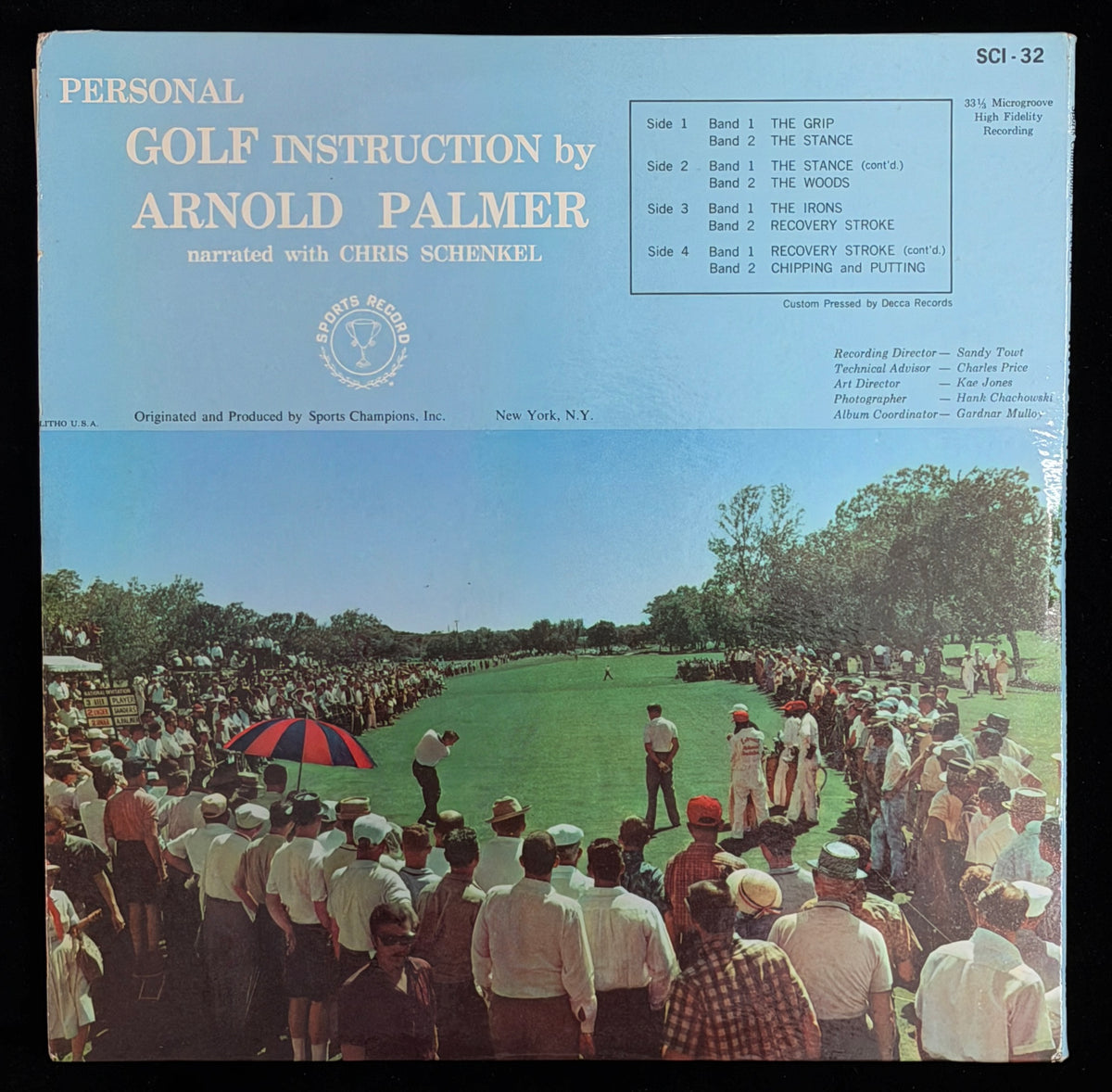 Arnold Palmer Signed/Autographed Golf Instructions Vinyl LP Album PSA 214706