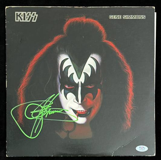 Gene Simmons Signed/Autographed Kiss Solo 1978 Vinyl LP Album PSA 214707