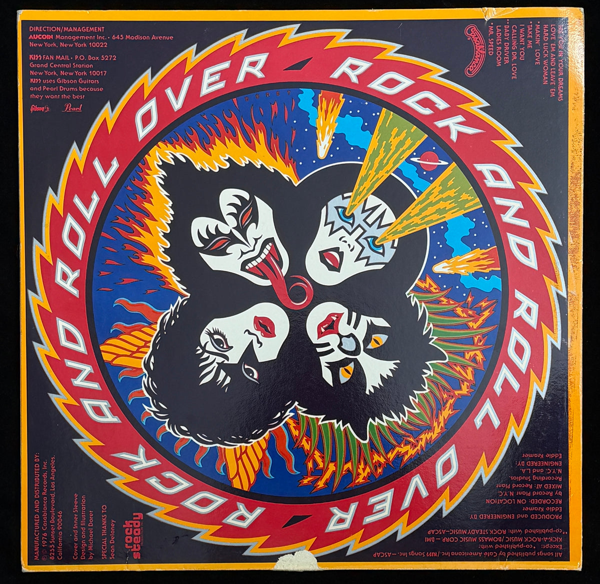 Ace Frehley Signed/Autographed Rock and Roll Over 1976 Vinyl LP Album PSA 214715