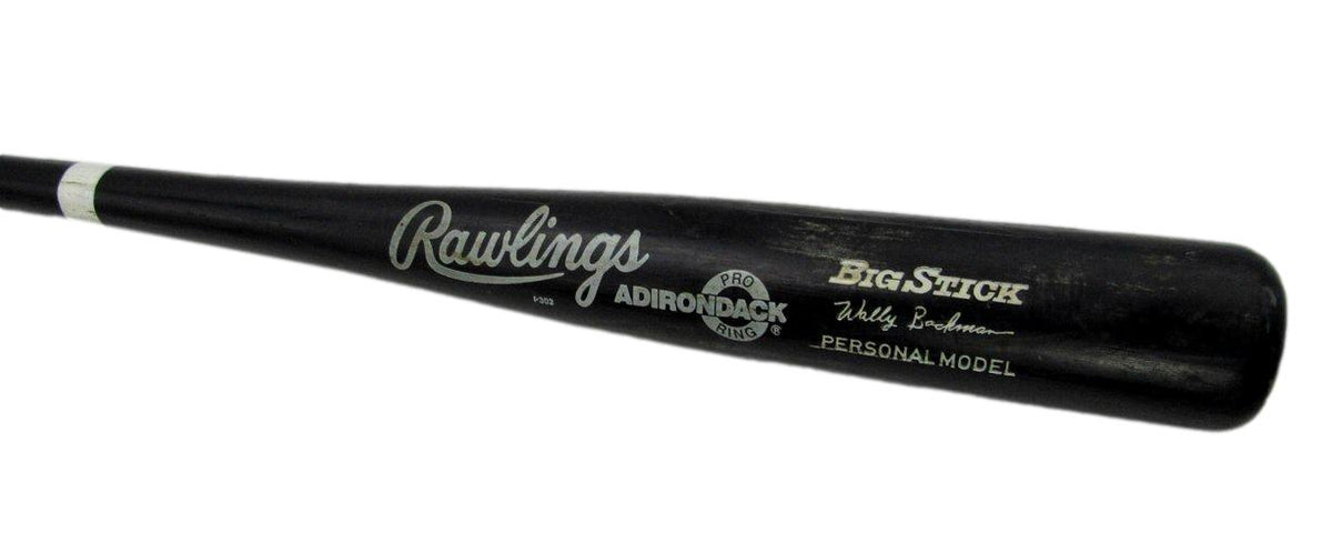Wally Backman Rawlings Pro Ring Game Used Model 34" Baseball Bat Mets 213577