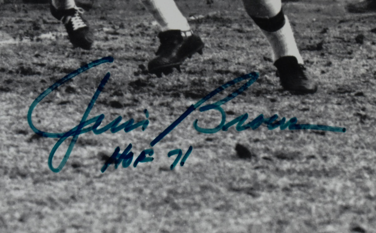 Jim Brown HOF Browns Signed Autographed 16x20 Photo Framed PSA/DNA 214667