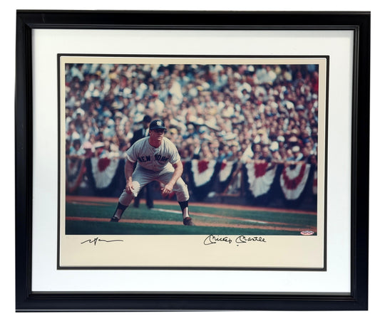 Mickey Mantle HOF Yankees Signed 16x20 Neil Leifer Photograph Framed UDA 214680