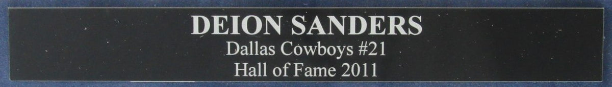 Deion Sanders Cowboys Autograhed/Signed 16x20 Photo Framed JSA 212775