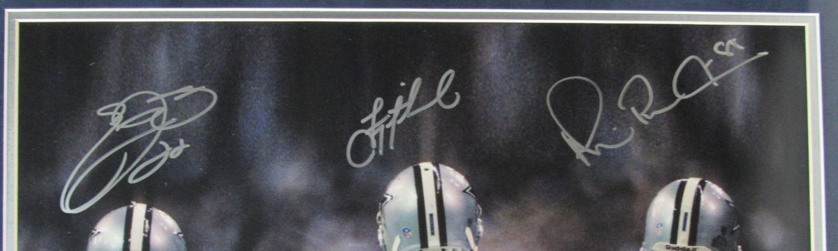 Dallas Cowboys Triplets Autographed 16x20 Photo Framed Prova/Beckett 212776