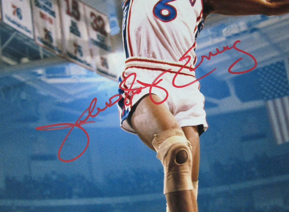 Julius Dr J Erving HOF 76ers Autographed 16x20 Photo Framed Beckett 212781