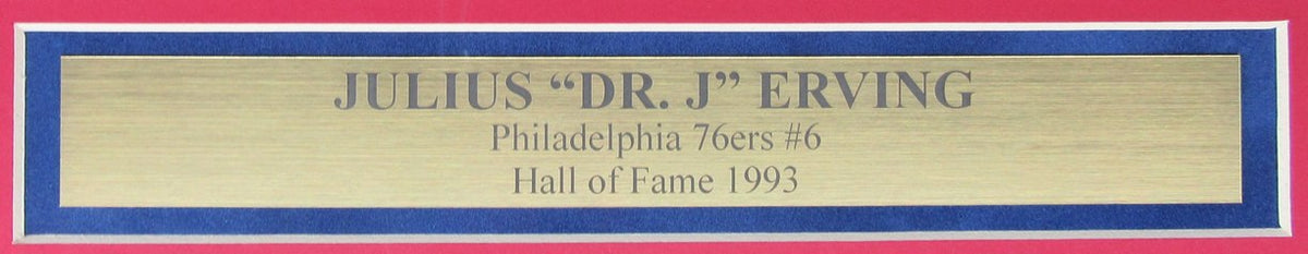 Julius Dr J Erving HOF 76ers Autographed 16x20 Photo Framed Beckett 212781