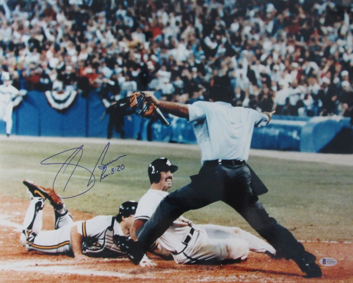 Sid Bream Signed/Autographed 16x20 Photo The Slide Braves BAS 214315