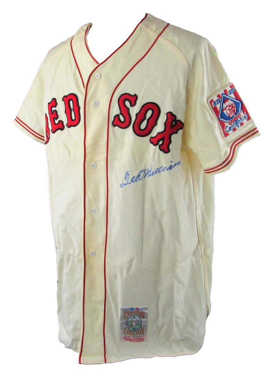 Ted Williams HOF Signed Mitchell & Ness Centennial Jersey Red Sox PSA LOA 214323