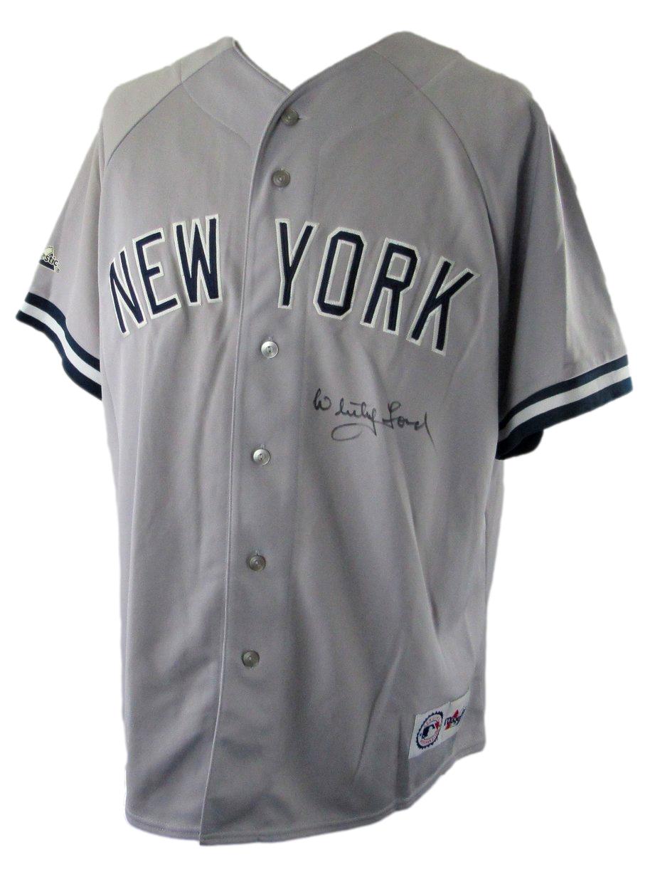 Whitey Ford HOF Signed Majestic Yankees Baseball Jersey NWT Size XL PSA 191880