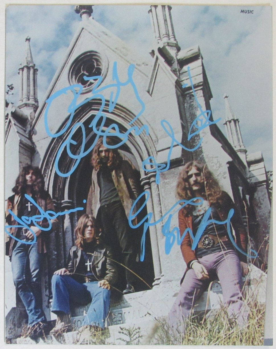 Black Sabbath OZZY OSBOURNE + 3 Multi-Signed 11x14 Photo Beckett LOA 1214328