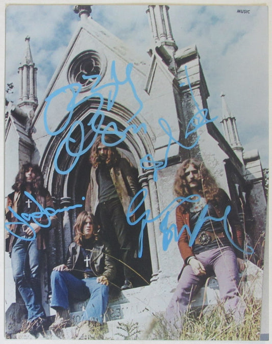 Black Sabbath OZZY OSBOURNE + 3 Multi-Signed 11x14 Photo Beckett LOA 1214328