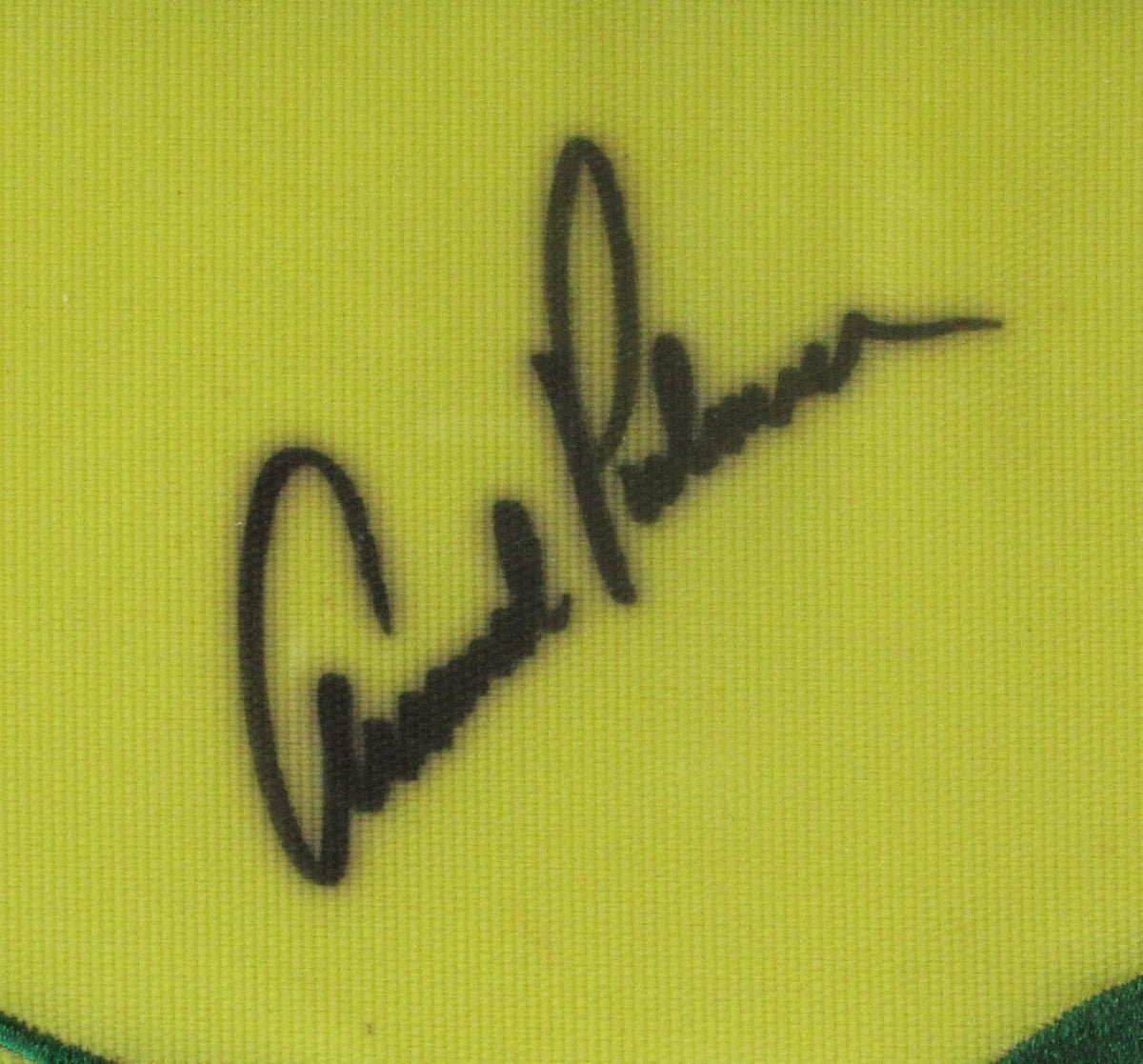 Arnold Palmer Signed/Auto Masters Pin Flag w/ Card Collage Framed PSA/DNA 214302