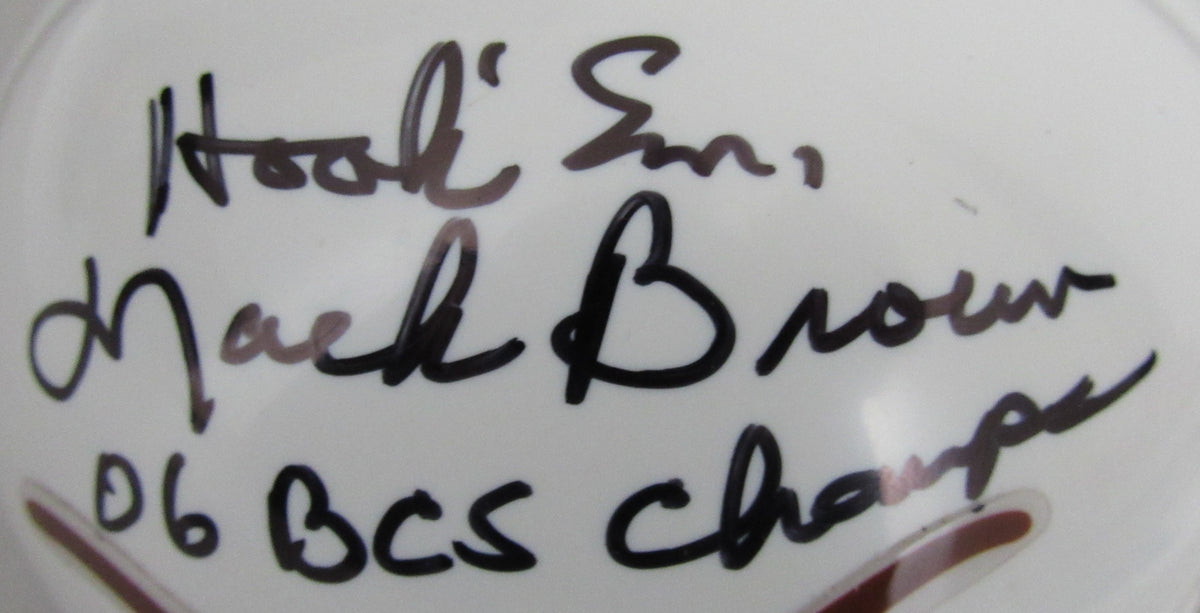 Mack Brown Signed/Inscribed Univ of Texas Mini Football Helmet JSA 213266