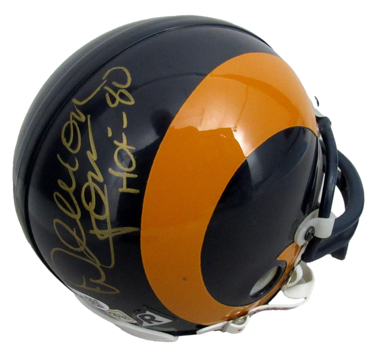 Deacon Jones HOF Signed/Inscribed LA Rams Mini Football Helmet JSA 213269