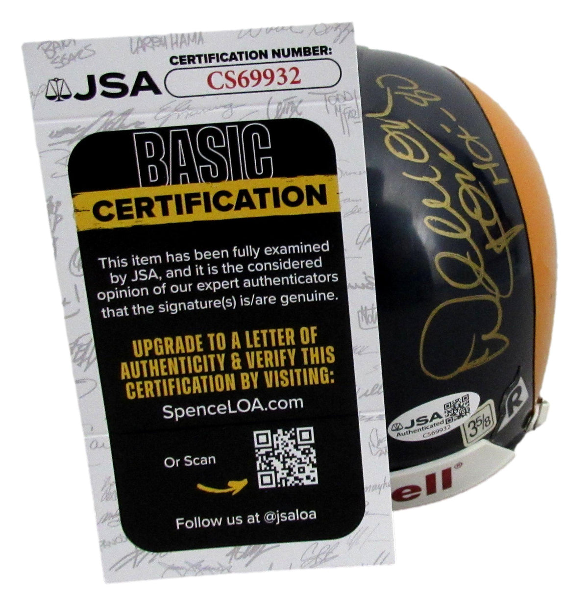 Deacon Jones HOF Signed/Inscribed LA Rams Mini Football Helmet JSA 213269