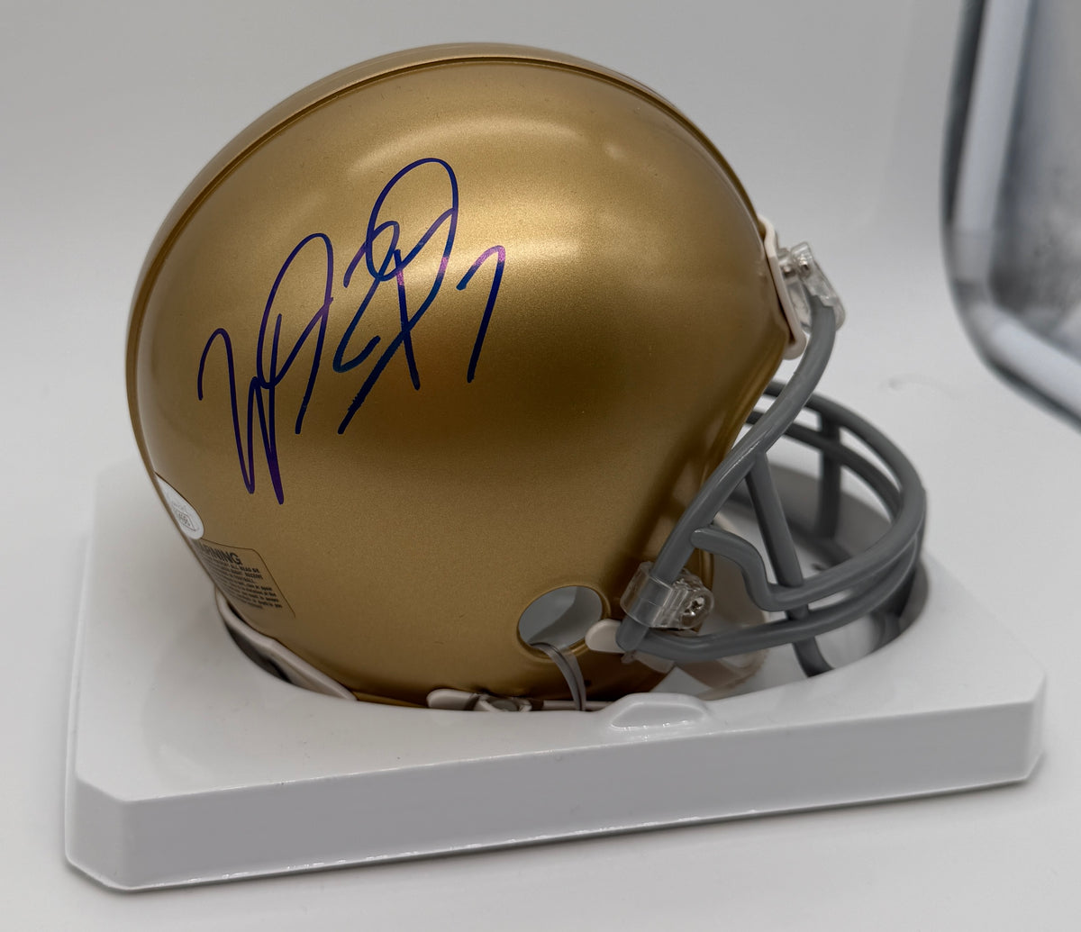 Will Fuller Signed/Autographed Notre Dame Mini Football Helmet JSA 214891