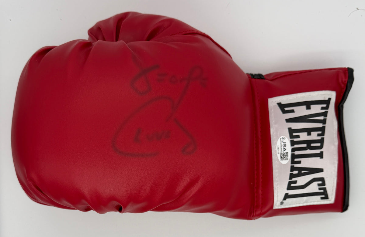 George Chuvalo Signed/Autographed Red Left Everlast Boxing Glove JSA 214884