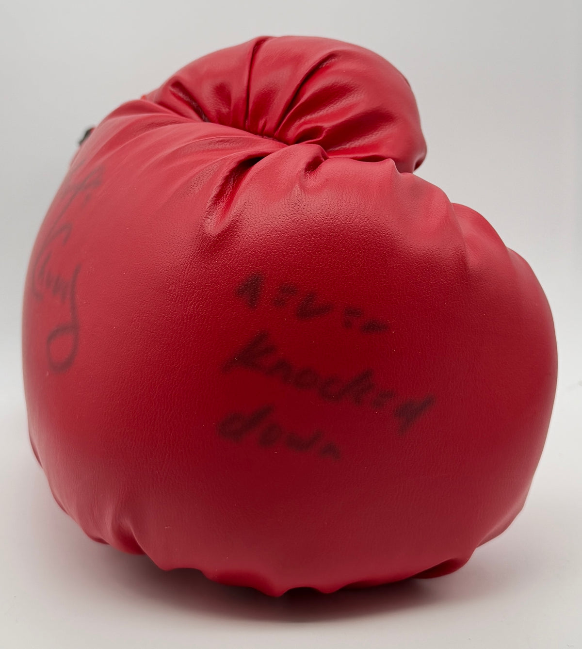 George Chuvalo Signed/Inscribed Red Right Everlast Boxing Glove JSA 214885