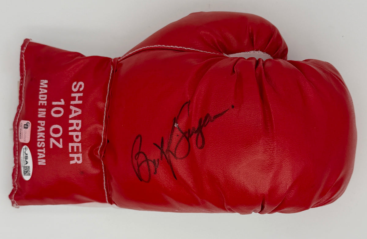 Burt Sugar Signed/Autographed Red Right Sharper 10 OZ Boxing Glove JSA 214888