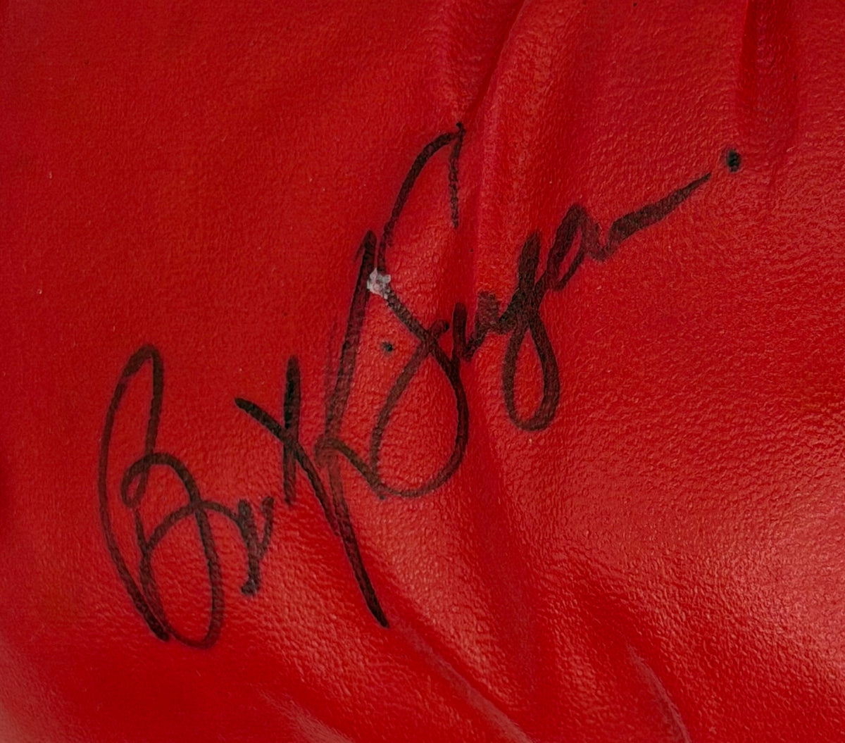 Burt Sugar Signed/Autographed Red Right Sharper 10 OZ Boxing Glove JSA 214888