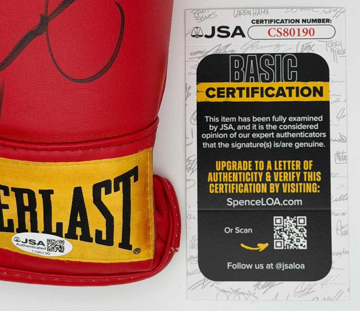 Floyd Mayweather Signed/Autographed Red Right Everlast Boxing Glove JSA 214889