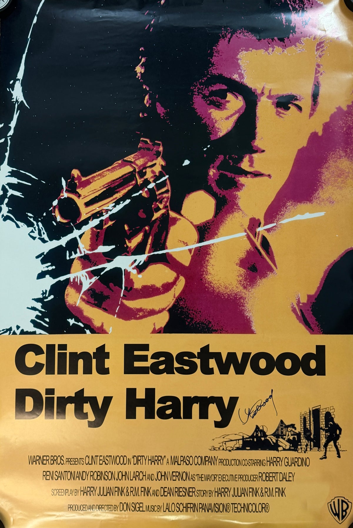 Clint Eastwood Signed/Autographed "Dirty Harry" Movie 27x40 Poster 214873