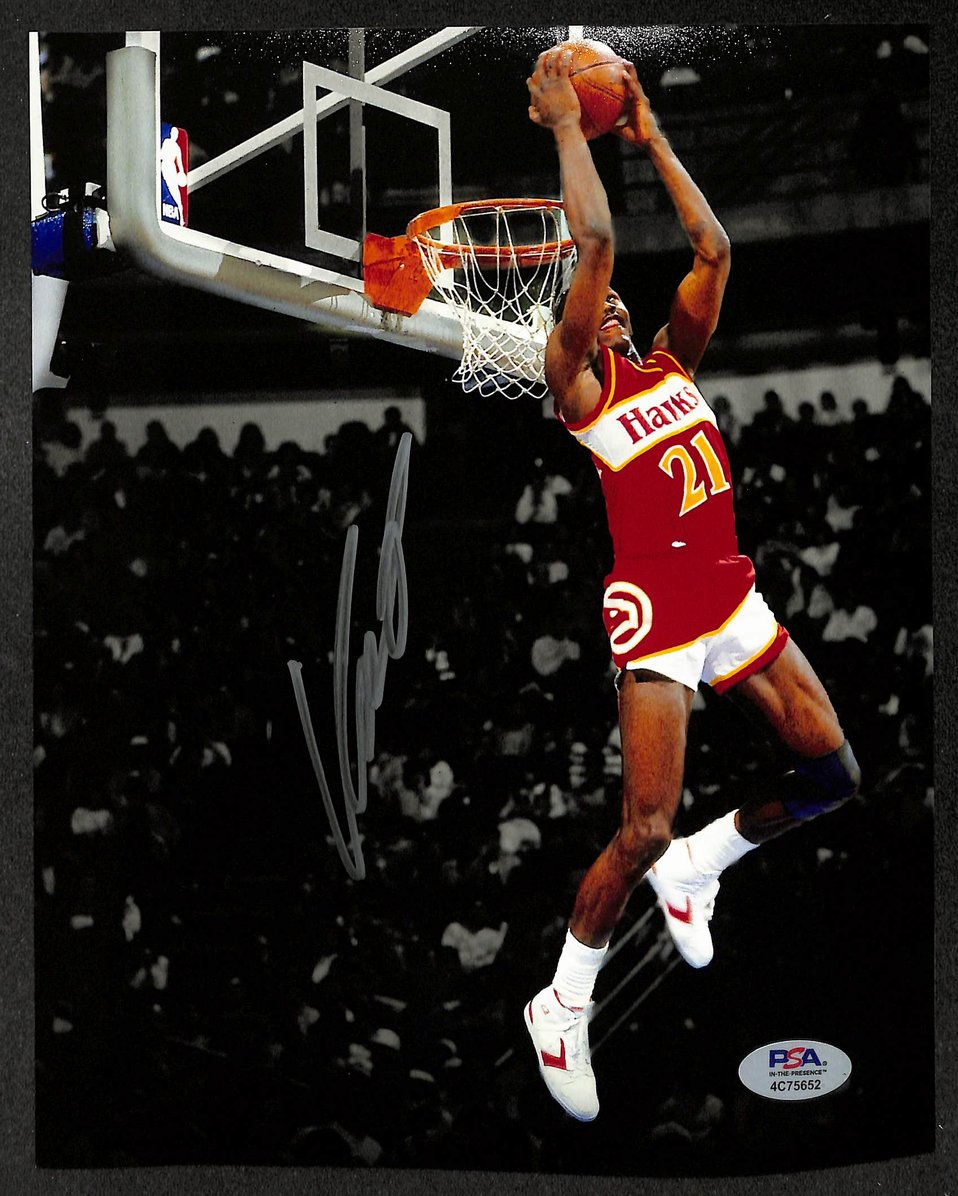Dominique Wilkins Atlanta Hawks HOF Signed/Autographed 8x10 Photo PSA/DNA 214716