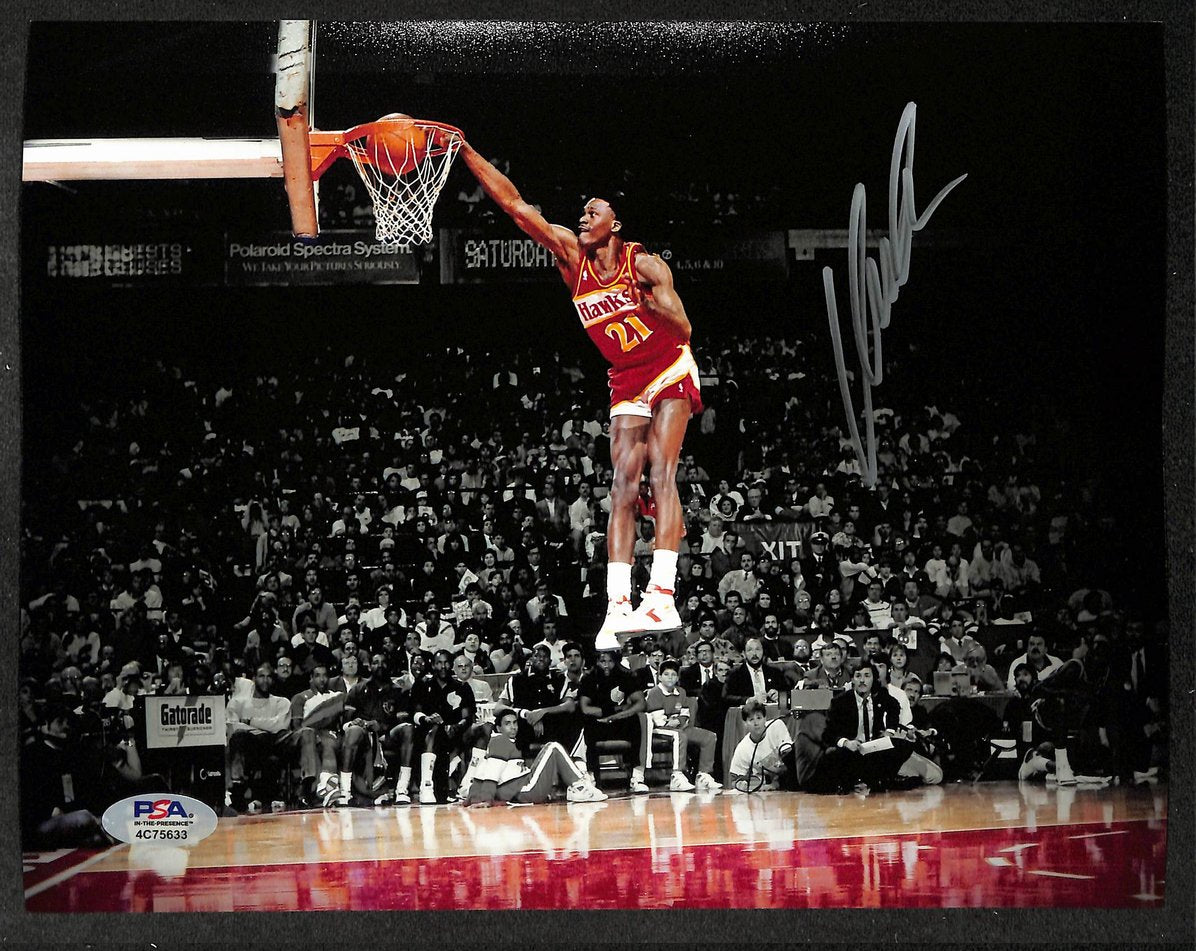 Dominique Wilkins Atlanta Hawks HOF Signed/Autographed 8x10 Photo PSA/DNA 214717