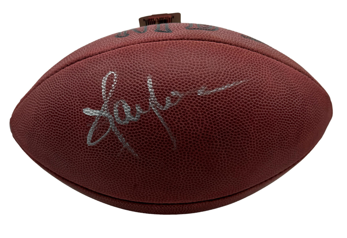 Lawrence Taylor NY Giants HOF Signed Official Wilson NFL Football JSA 214762