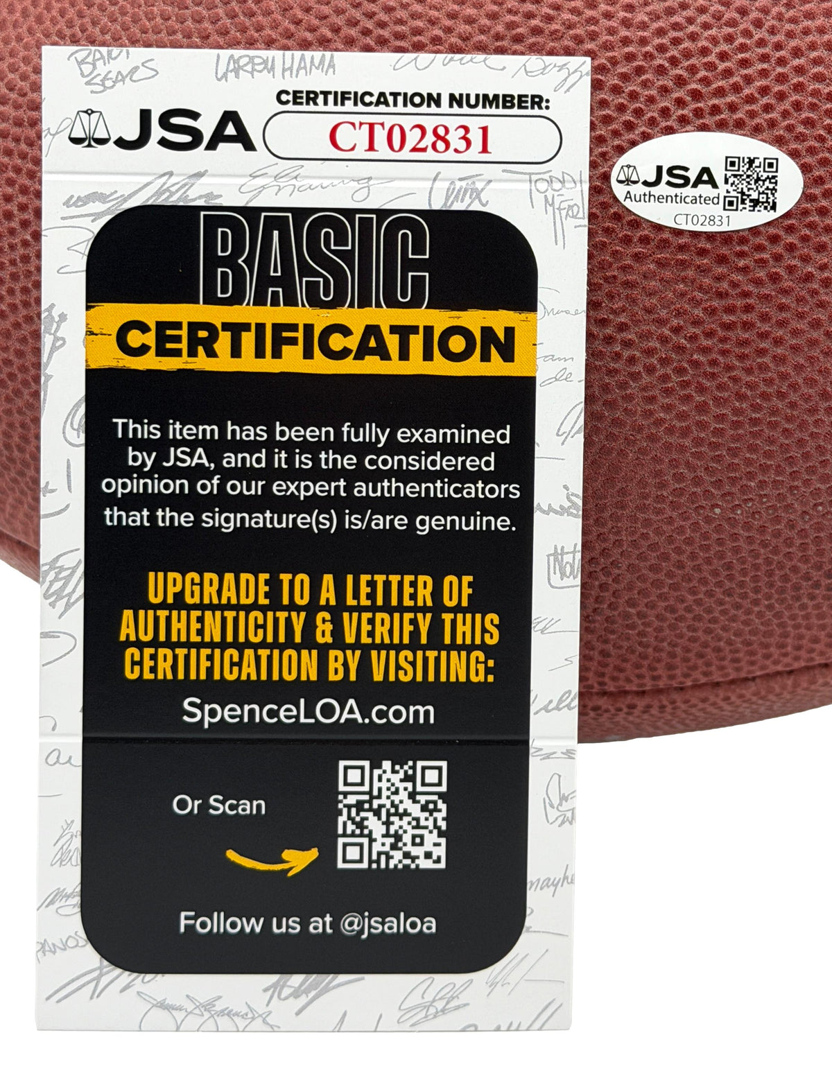 Michael Vick Eagles HOF Signed/Auto Official Wilson NFL Football JSA 214763
