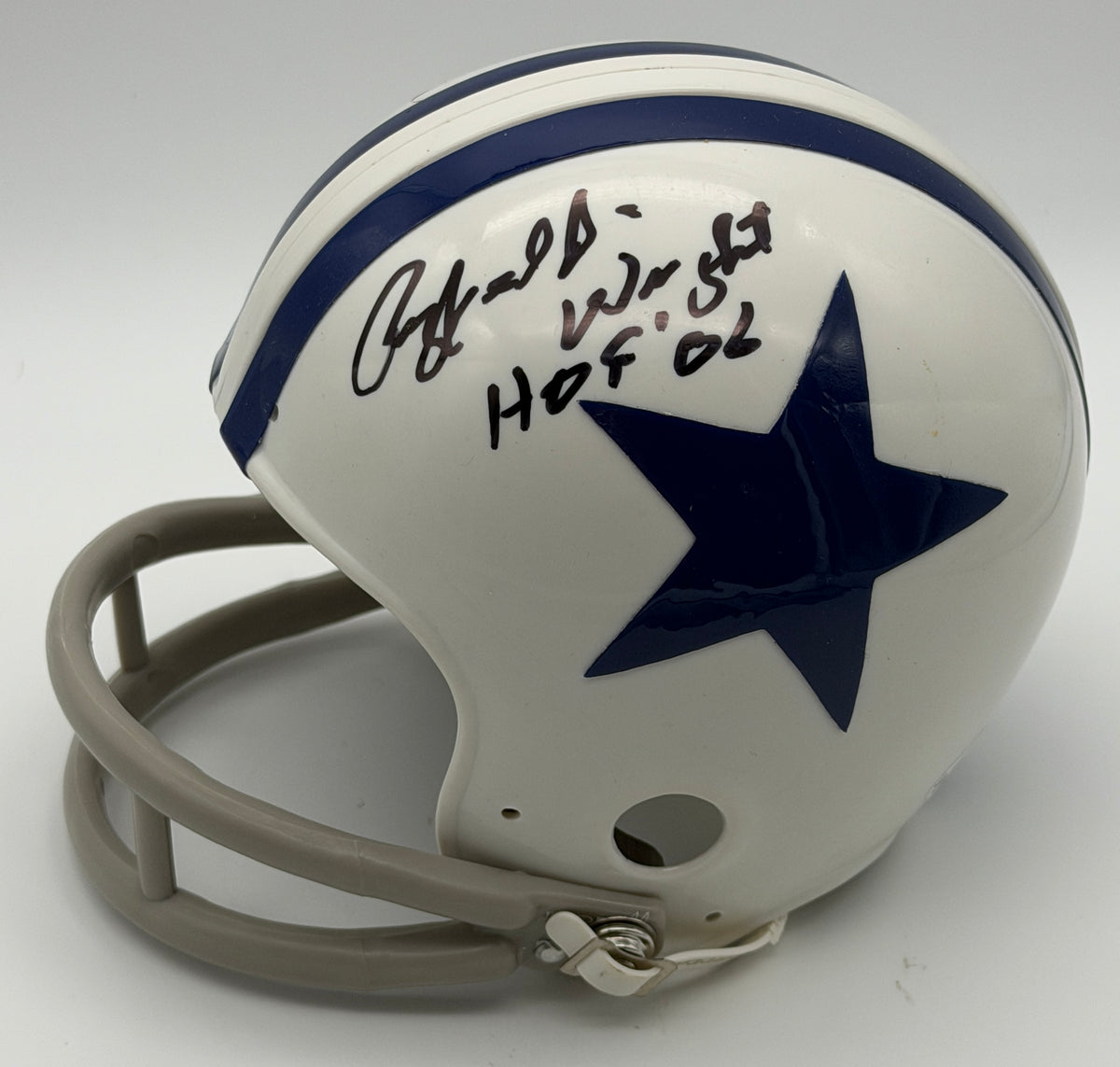 Rayfield Wright HOF Signed/Autographed Mini Helmet Dallas Cowboys JSA 214900