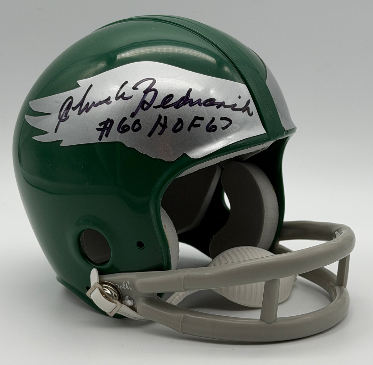 Chuck Bednarik Signed/Autographed Mini Helmet Philadelphia Eagles JSA 214904