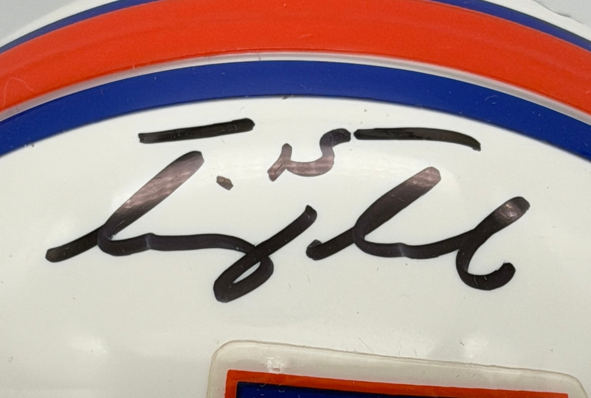 Tebow Rainey & Demps Signed/Autographed Mini Helmet Florida Gators JSA 214905