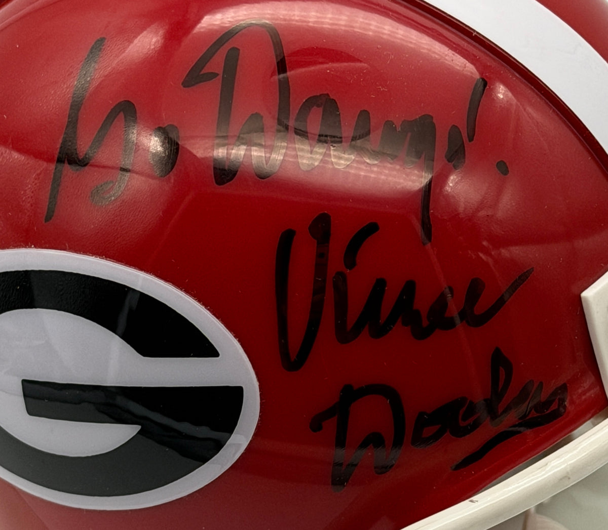 Vince Dooley Signed/Autographed Mini Helmet Georgia Bulldogs JSA 214910