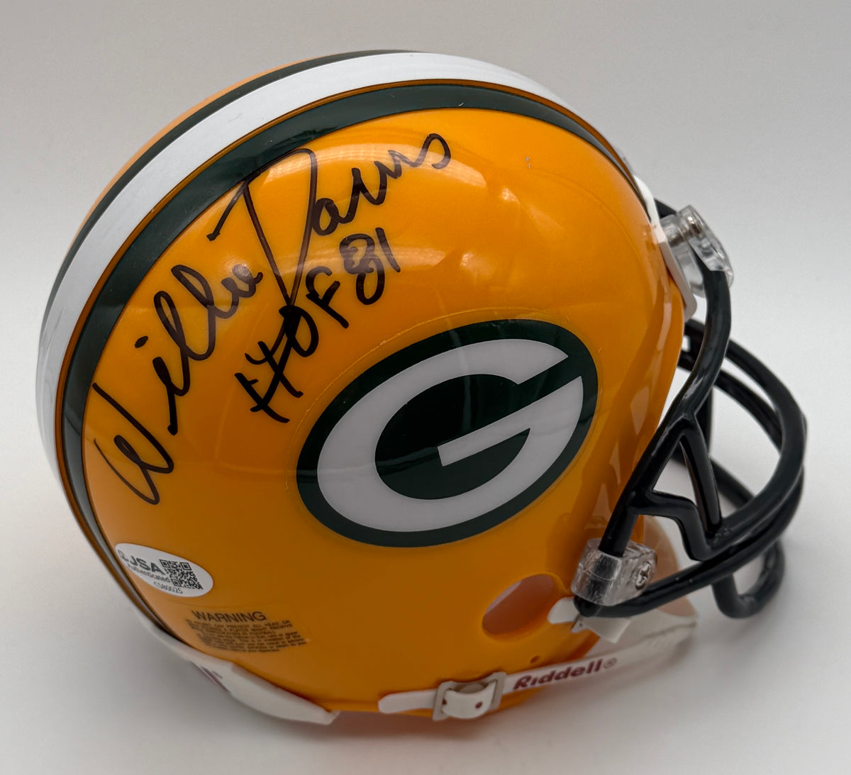 Willie Davis HOF Signed/Autographed Mini Helmet Green Bay Packers JSA 214912