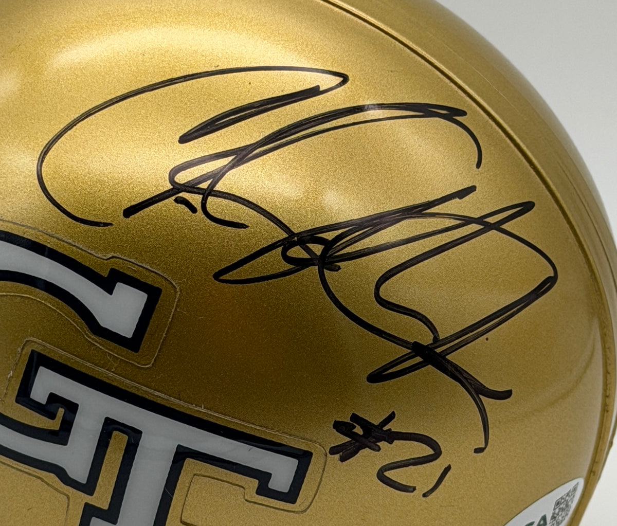 Calvin Johnson Signed/Autographed Mini Helmet Georgia Tech JSA 214913