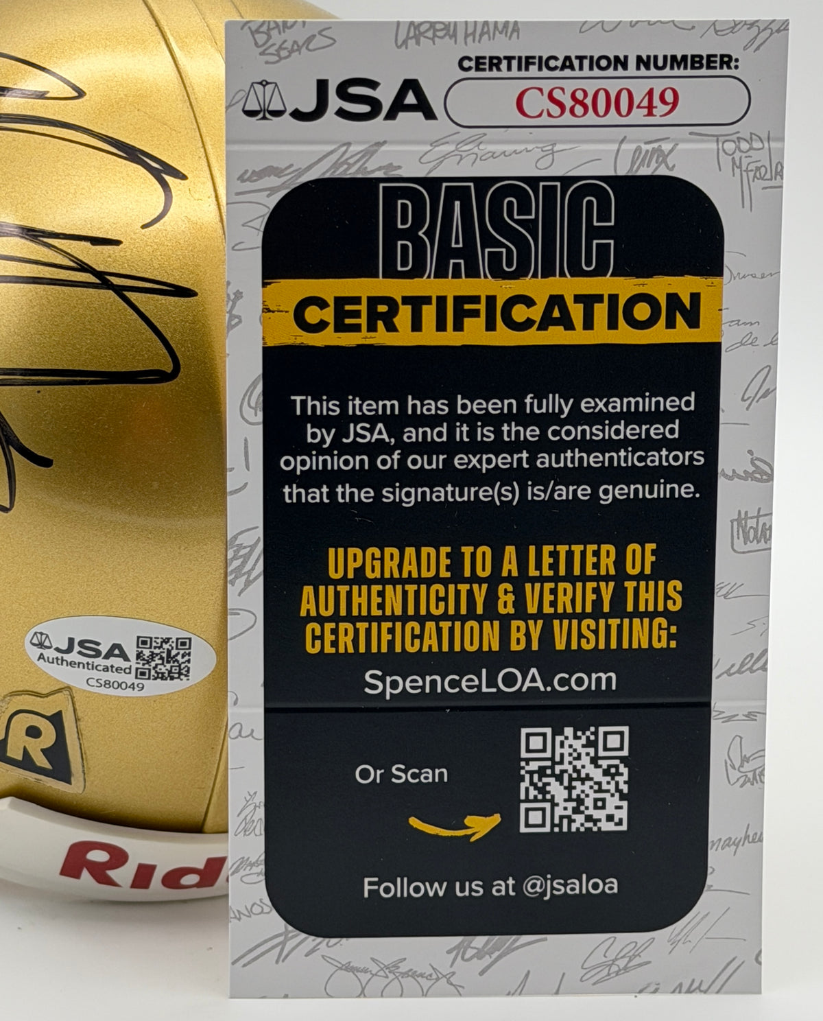 Calvin Johnson Signed/Autographed Mini Helmet Georgia Tech JSA 214913