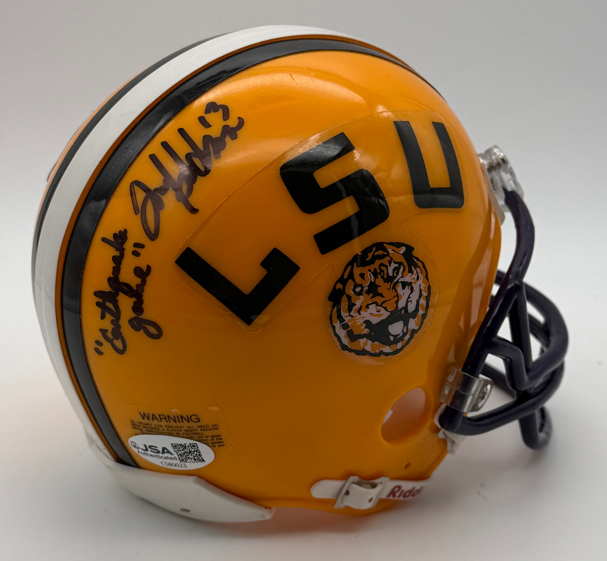 Tommy Hodson Signed/Autographed Mini Helmet LSU Tigers JSA 214917