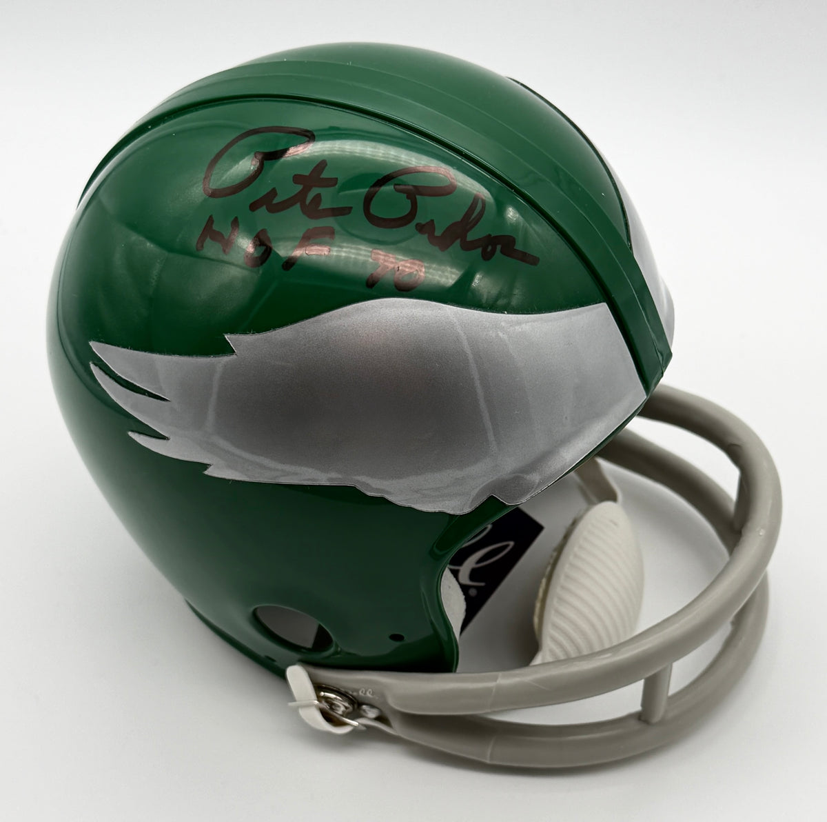 Pete Pihos HOF Signed/Autographed Mini Helmet Philadelphia Eagles JSA 214930