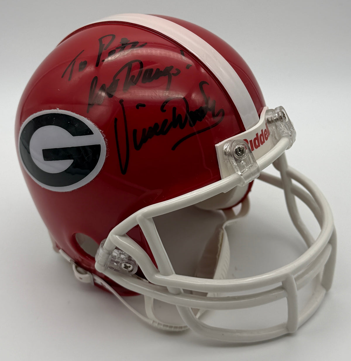 Vince Dooley Signed/Autographed Mini Helmet Georgia Bulldogs JSA 214931