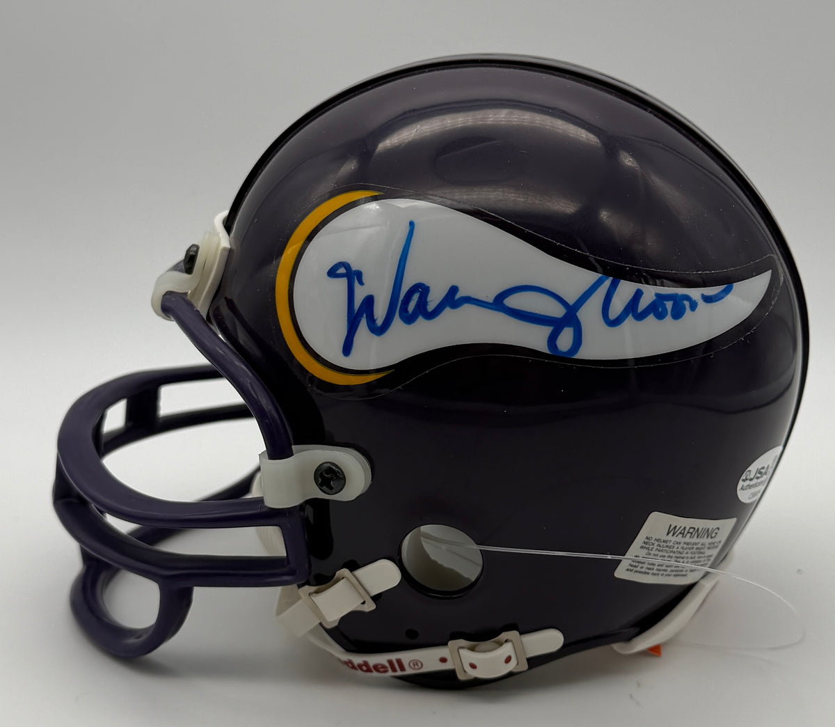 Warren Moon Signed/Autographed Mini Helmet Minnesota Vikings JSA 214934