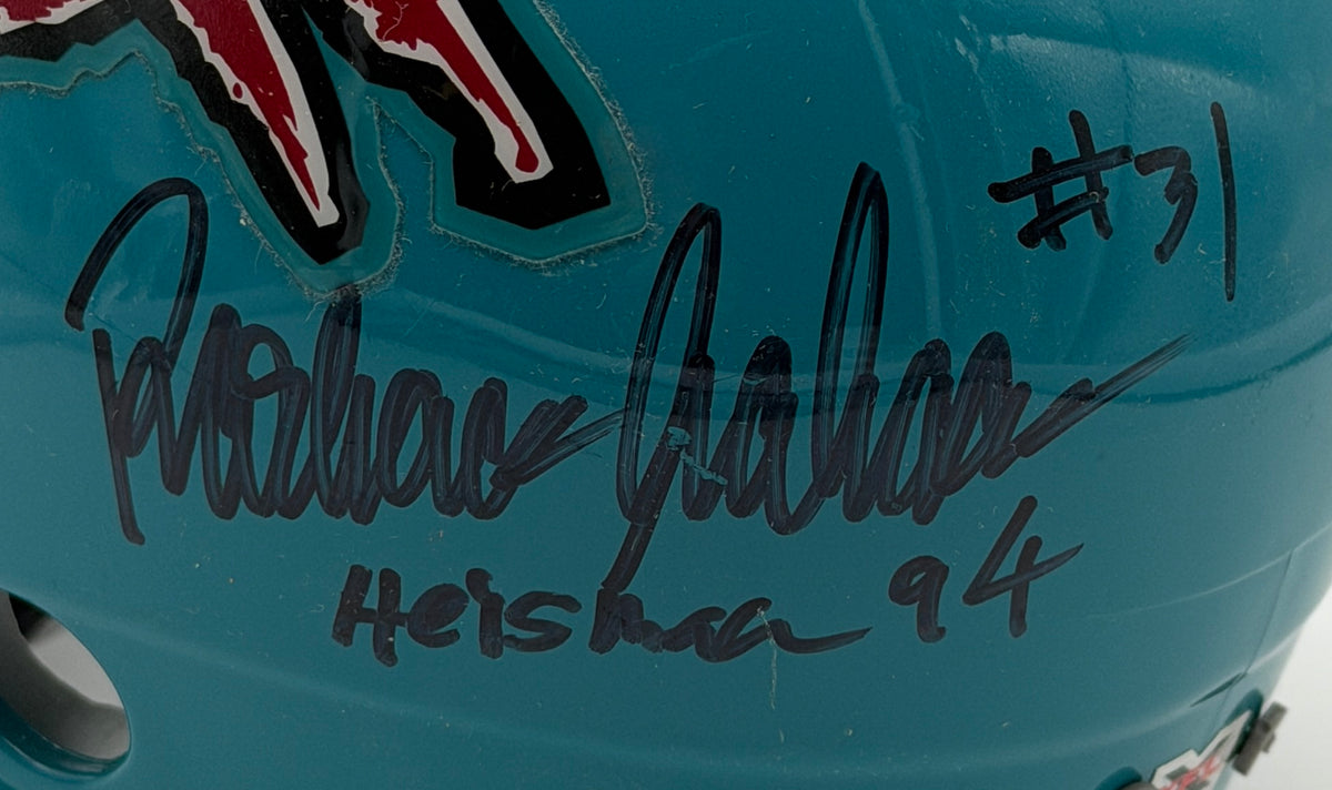 Rashaan Salaam Signed/Autographed Mini Helmet XFL Memphis Maniax JSA 214936