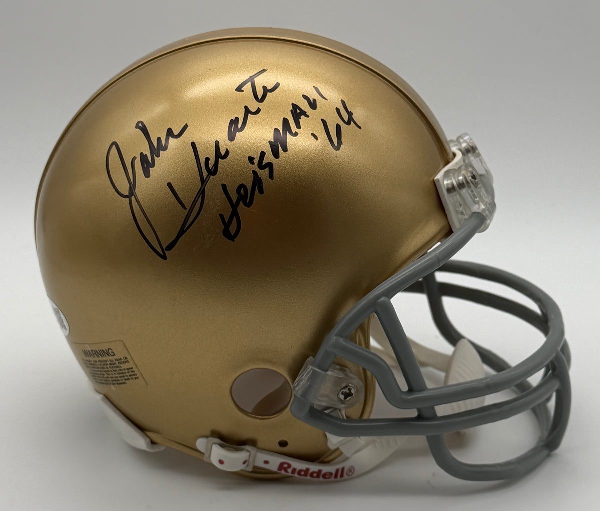 John Huarte Signed/Autographed Mini Helmet Notre Dame Heisman JSA 214941
