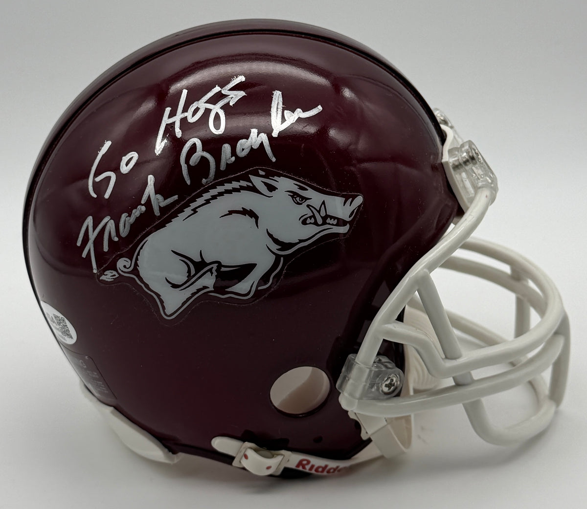 Frank Broyles Signed/Autographed Mini Helmet Arkansas JSA 214955
