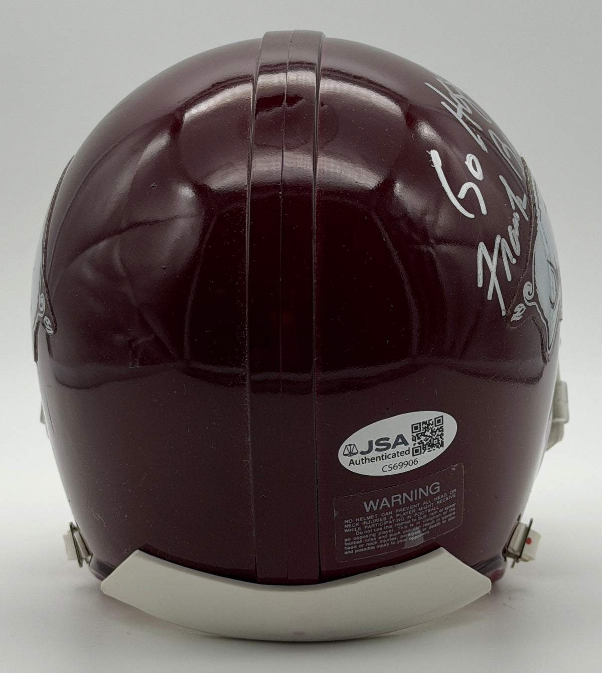 Frank Broyles Signed/Autographed Mini Helmet Arkansas JSA 214955