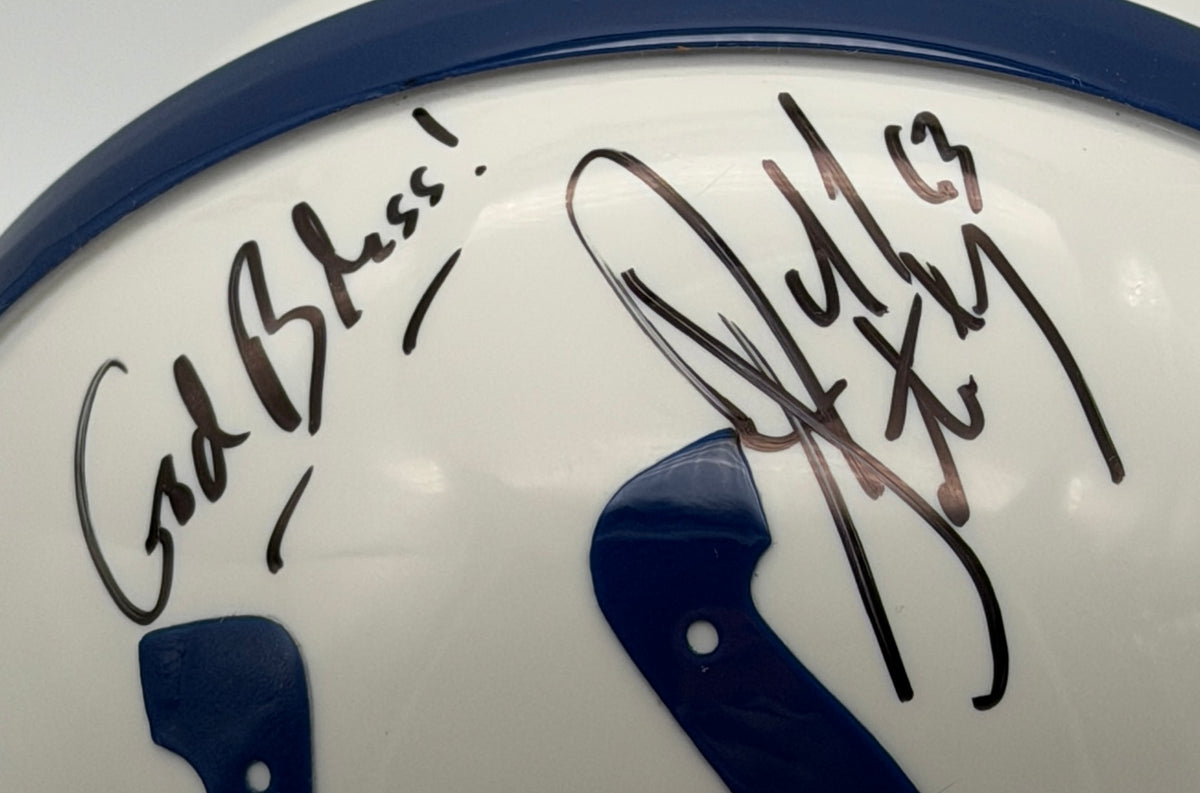 Jeff Saturday Signed/Autographed Mini Helmet Indianapolis Colts JSA 214959