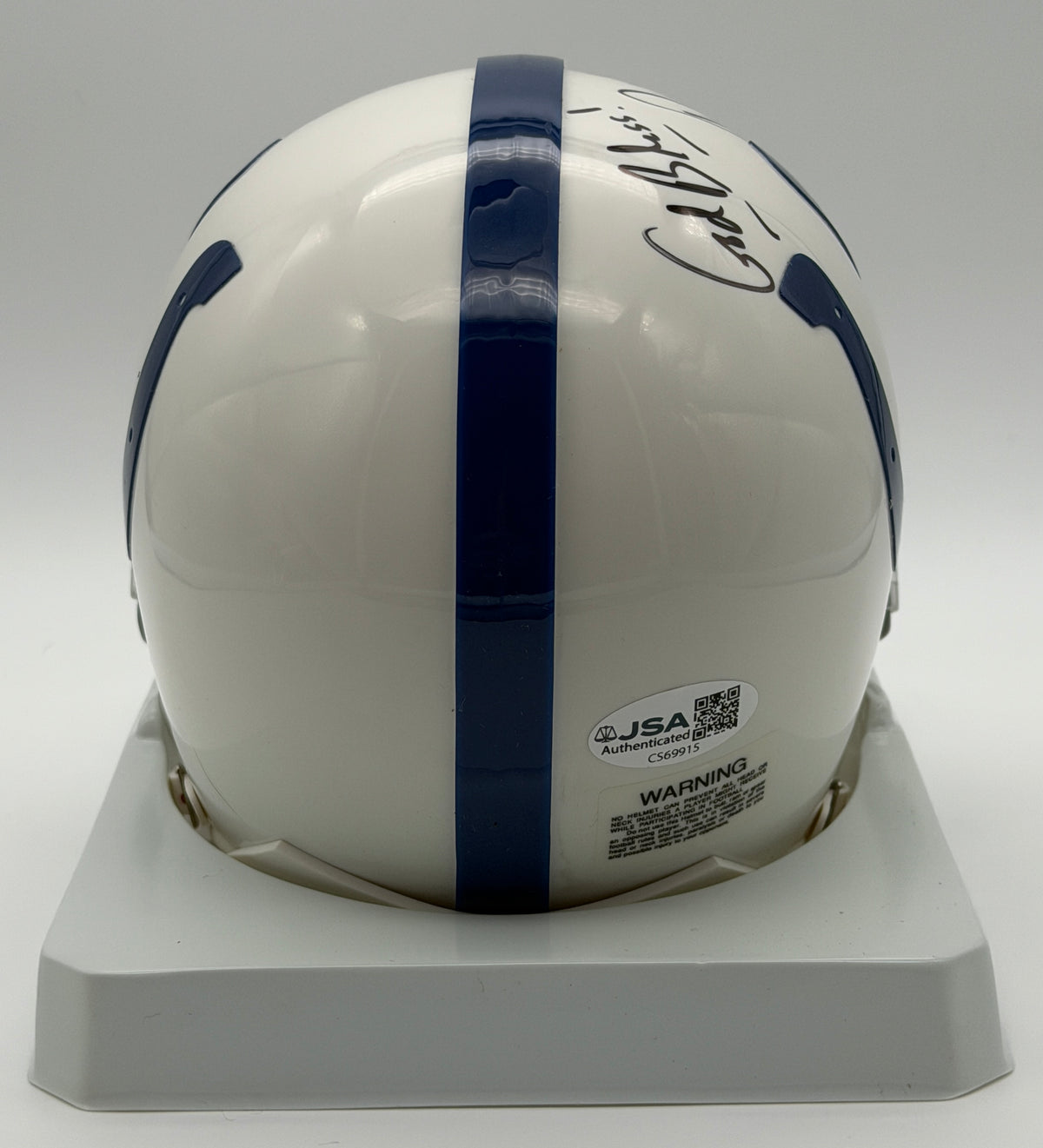 Jeff Saturday Signed/Autographed Mini Helmet Indianapolis Colts JSA 214959